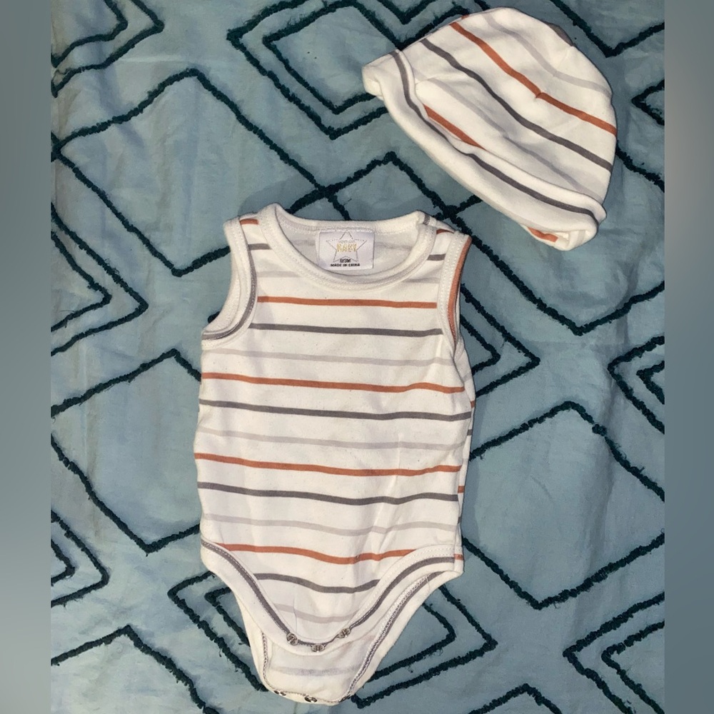Baby Onesie W/ Matching Hat